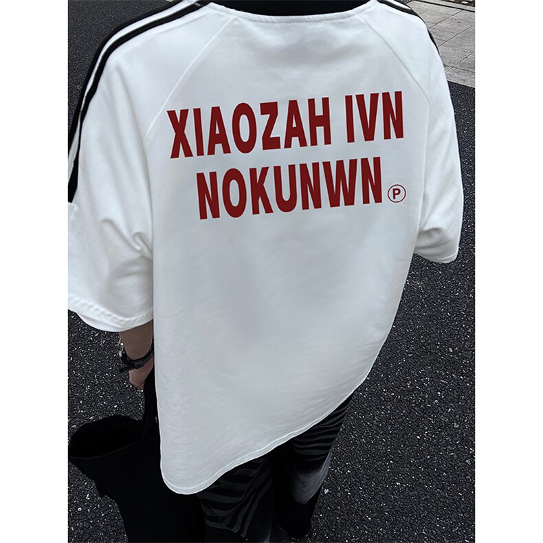 量大优供抖音视频支持得物品质配合二开美式三条杠短袖t恤ZD273,男装T恤,电商A486