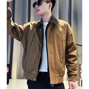 百搭日系夹克外套假两件款慵懒ins潮流简约流行文艺 JG61图片
