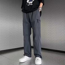 工装冲锋裤男款夏季直筒宽松休闲裤丝棉复网机能阔腿长裤K794，男装休闲裤，星座1116A-1（原606A）