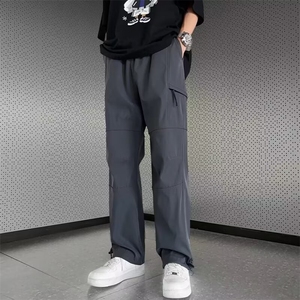 工装冲锋裤男款夏季直筒宽松休闲裤丝棉复网机能阔腿长裤 K794图片