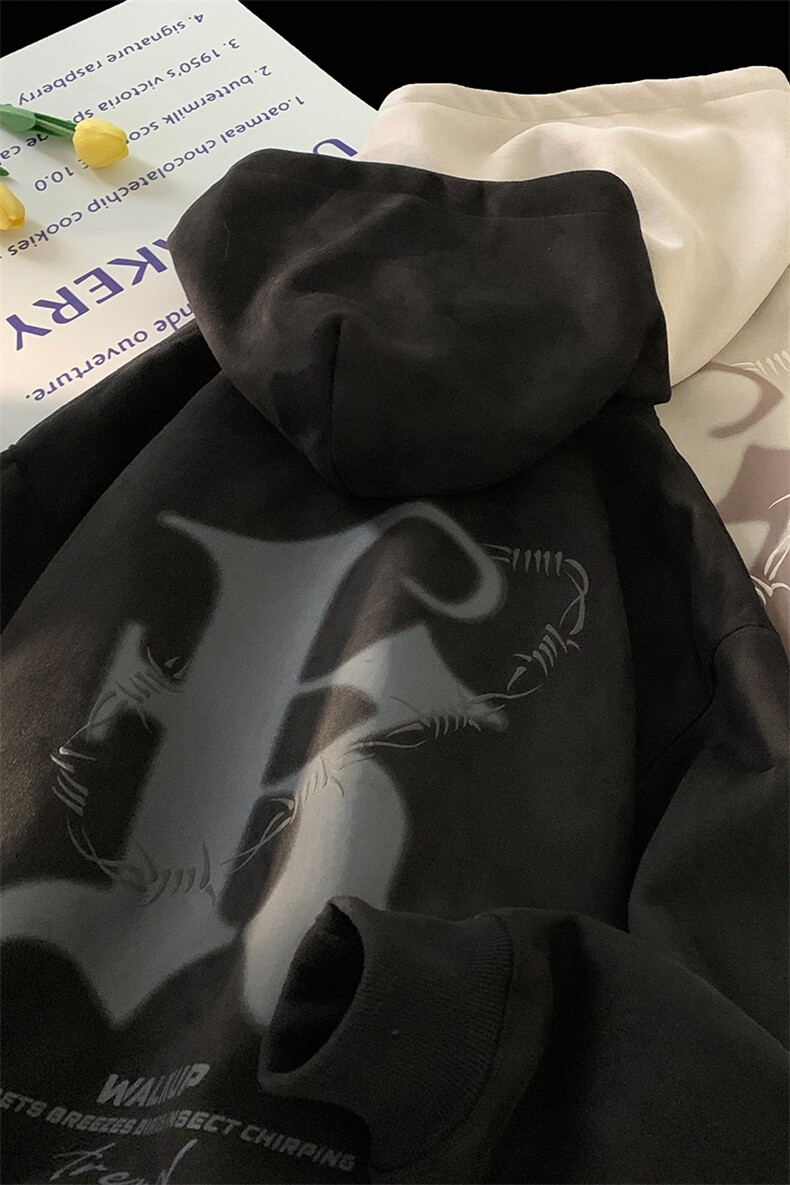 供抖音大麂皮绒卫衣男港风宽松外套416B-WY673-P58限78,女装短外套,星座416B-1