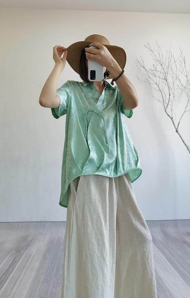 2022盘扣风上衣，其它，仓沐麻衣