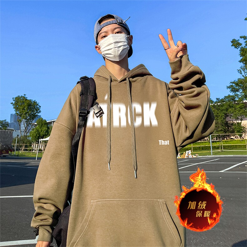 500克重磅秋冬美式加绒加厚卫衣外套DL1600,男装卫衣,电商A486
