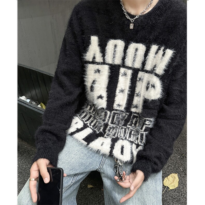 B345P62冬装毛衣时尚保暖潮毛衣针织衫打底慵懒风宽松海马,男装针织衫/毛衣,星座512-6