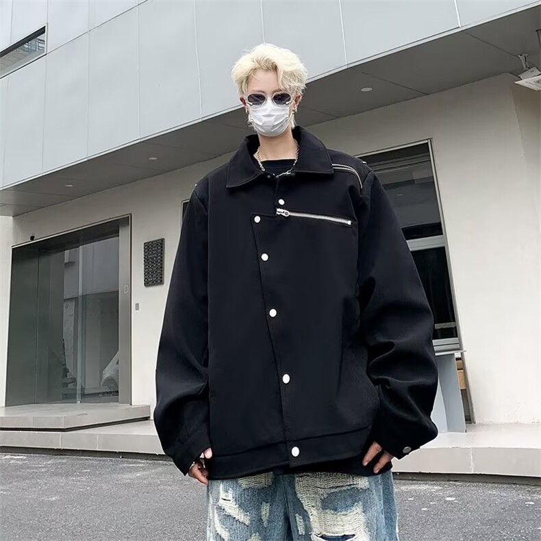 美式高街春秋新款小牛津复合防水有肩垫夹克男宽松外套JK11-P68,男装夹克,星座1109-3