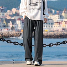 美式复古秋季新款裤子男宽松垂感直筒阔腿休闲长裤-A1175TP35控59，男装休闲裤，电商B241