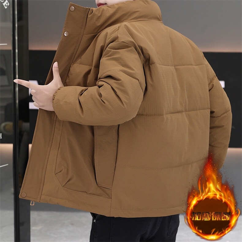 冬季加厚棉衣男休闲时尚立领纯色棉衣潮流棉服外套M962-P100,男装棉衣,星座310B-3
