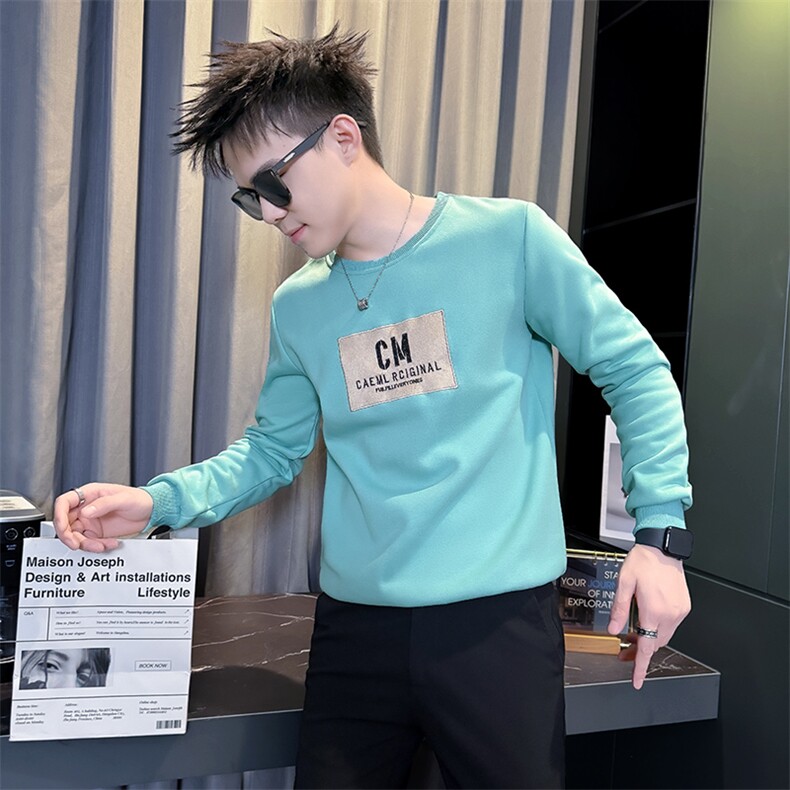 加绒卫衣男2025新款秋冬男装青少年男士冬季5060P48加绒5878,男装卫衣,电商C208
