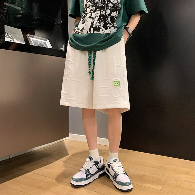 2023华夫格针织短裤夏季重磅潮牌休闲运动5六分裤子K07-P40-控68,男装休闲裤,星座816A（原B366）
