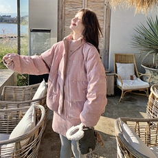 粉色超好看刺绣羽绒服套装女2025年冬季新款减龄保暖半身裙两件套，女装套装/套裙，2C305