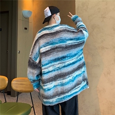 秋冬季小众开衫毛衣男美式ins潮牌宽松百搭情侣针织外套YM54-p58，男装针织衫/毛衣，星座1008