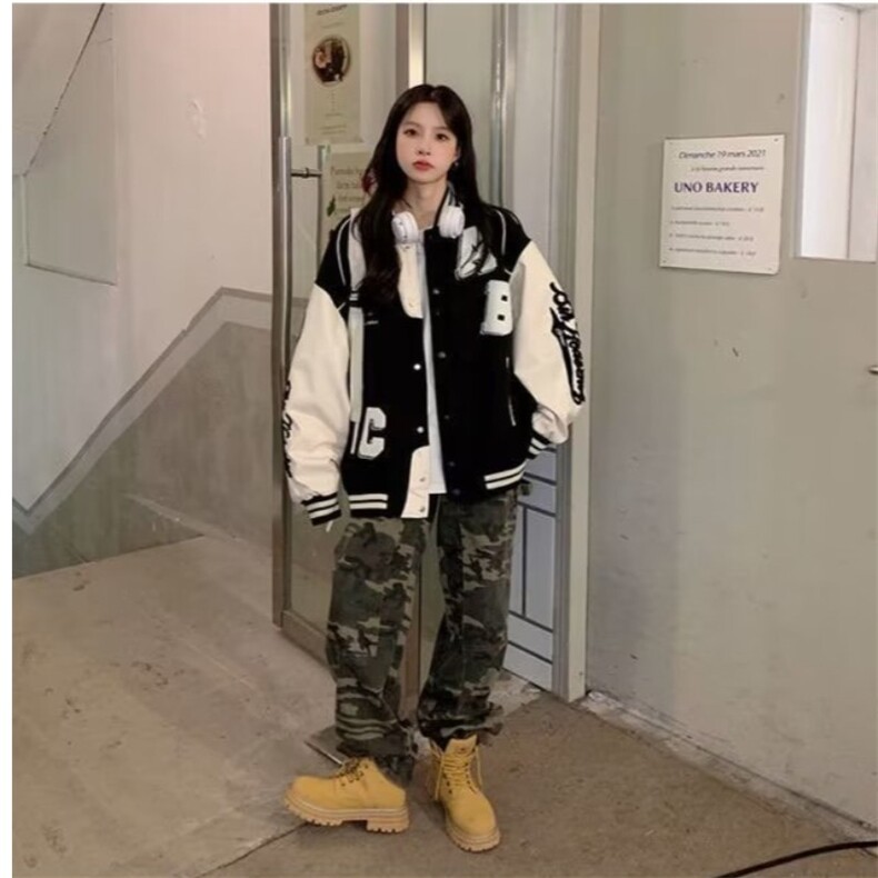 外套少女新款初中高中学生上衣青少年美式复古休闲棒球服,女装短外套,星座1210-1