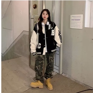 外套少女新款初中高中学生上衣青少年美式复古休闲棒球服图片