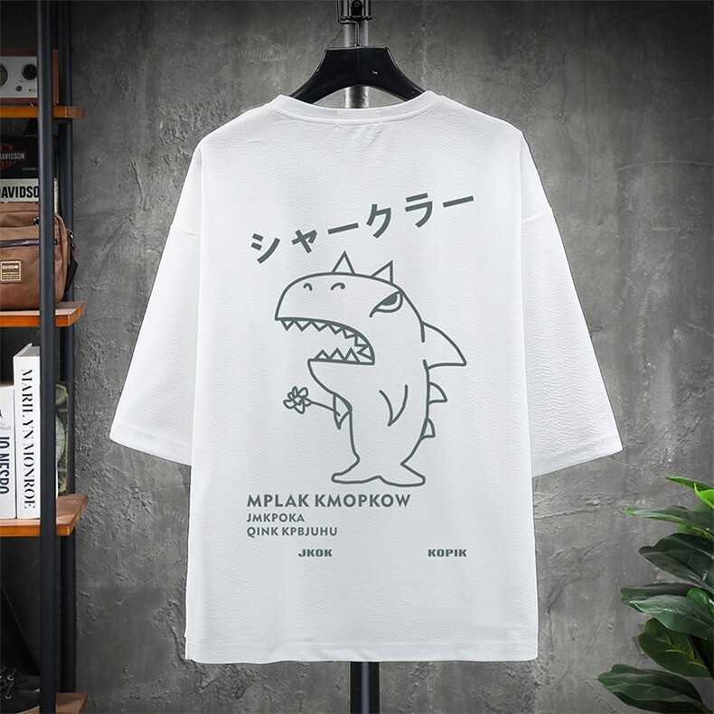 Q11092-P30 春夏季七分袖t恤男大码五分袖男短袖中袖 展架图片