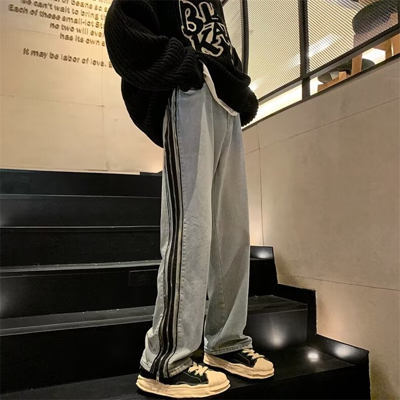 美式牛仔裤男春秋新款休闲直筒裤WH31P58,男装牛仔裤,星座1116-2