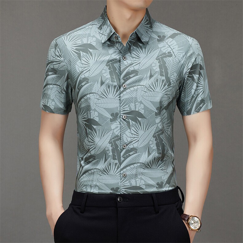 BGW-K42571夏季新款男士短袖衬衣百搭衬衫商务时尚男装,男装T恤,电商B360