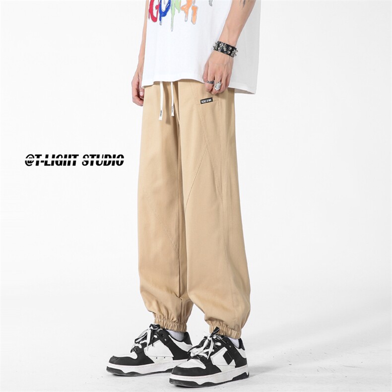 K325-P38青春流行夏季宽松型ins时尚潮牌束脚裤图片
