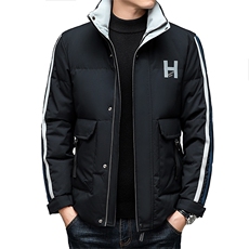 V3581钱塘2020-3冬季厚款商务休闲中年男士90鸭绒羽绒服P195，男装羽绒服，钱塘207-3
