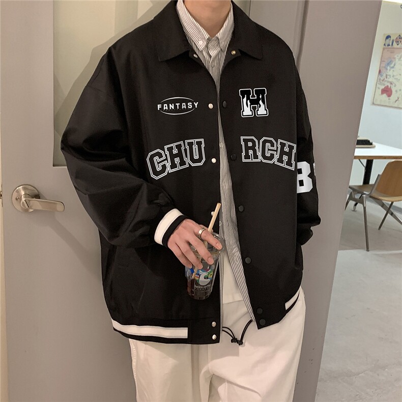 港风23春季新款hiphop炸街设计感潮流翻领夹克外套G721P65控88,男装夹克,电商A247
