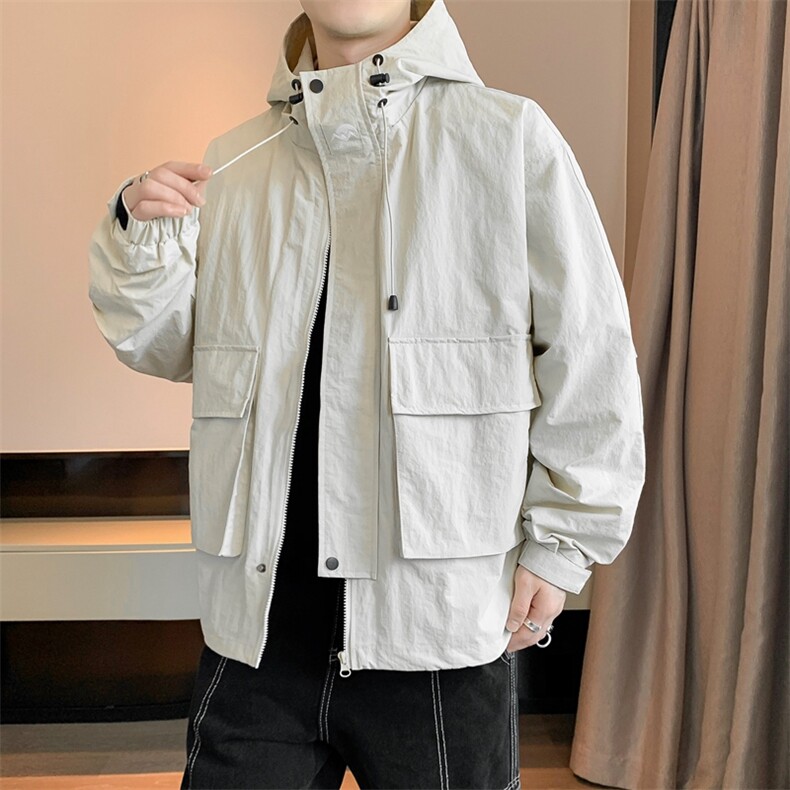 春季新款现货三防户外夹克男连帽冲锋衣外套DSA157B-J93-P60,男装夹克,电商A157B