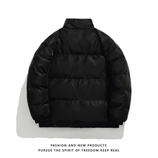 得物抖音高品质潮牌冬季情侣纹理感PU皮棉衣外套棉服M888P128，男装棉衣，电商A030-1