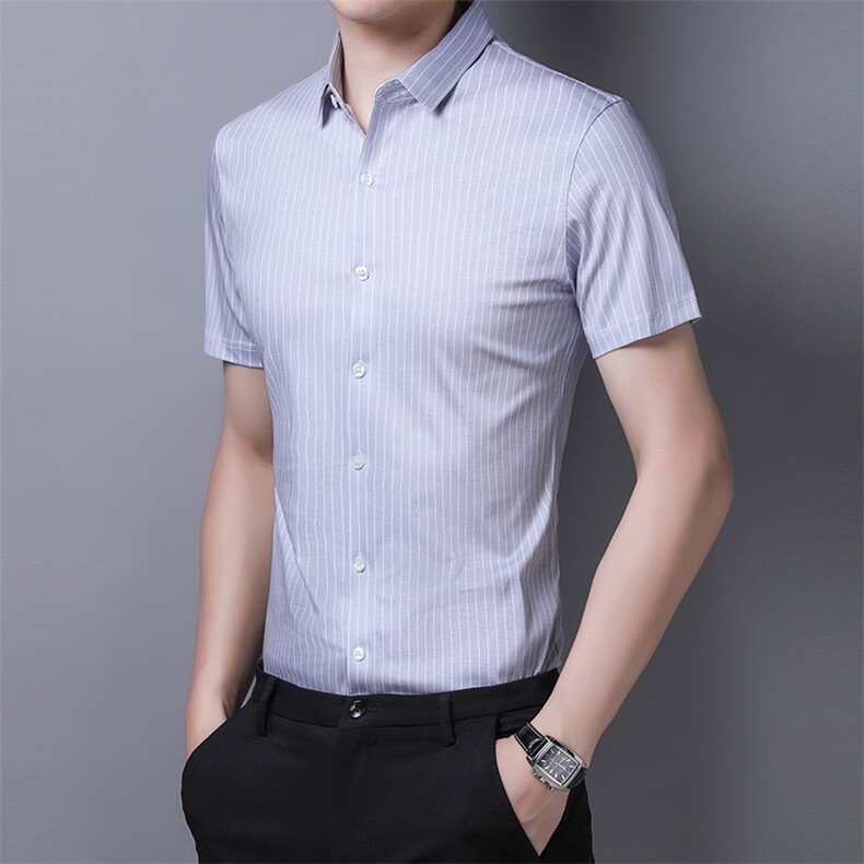 JT3352男士2023年夏季新款百搭衬衫短袖商务休闲衬衣P68,男装衬衫,电商B360