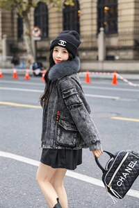 狐狸毛领牛仔外套！MLXL！现货！！,其它,欧雅斯丹·尔