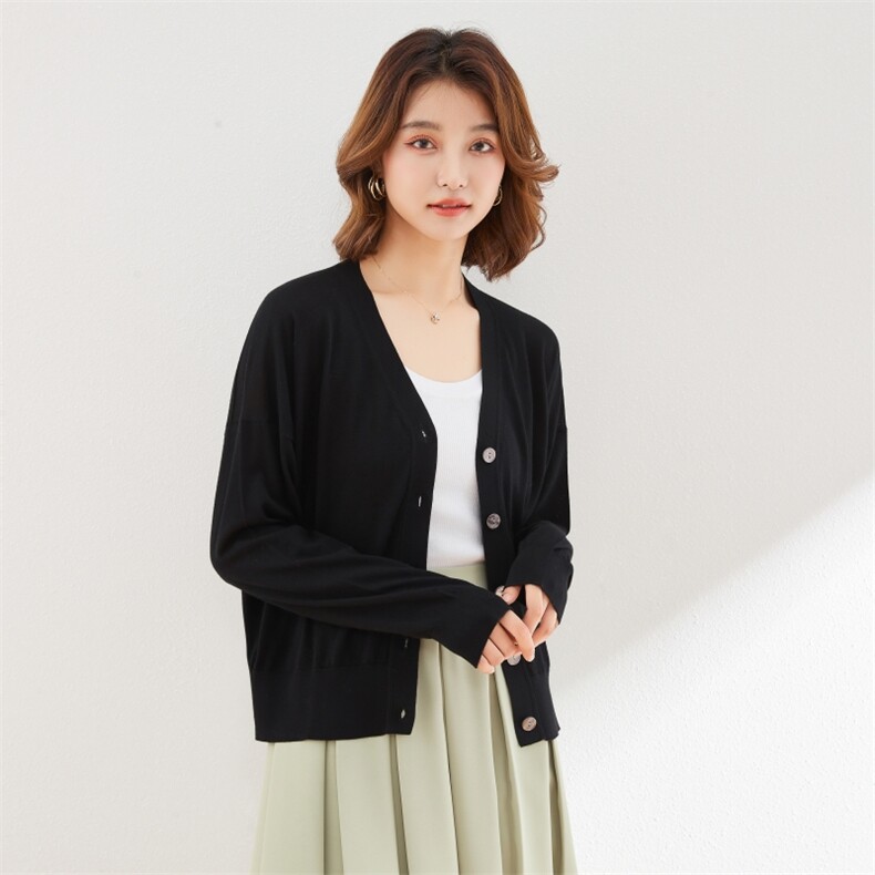 女士秋冬宽条羊毛开衫羊毛，女装羊毛衫，润匹羊绒