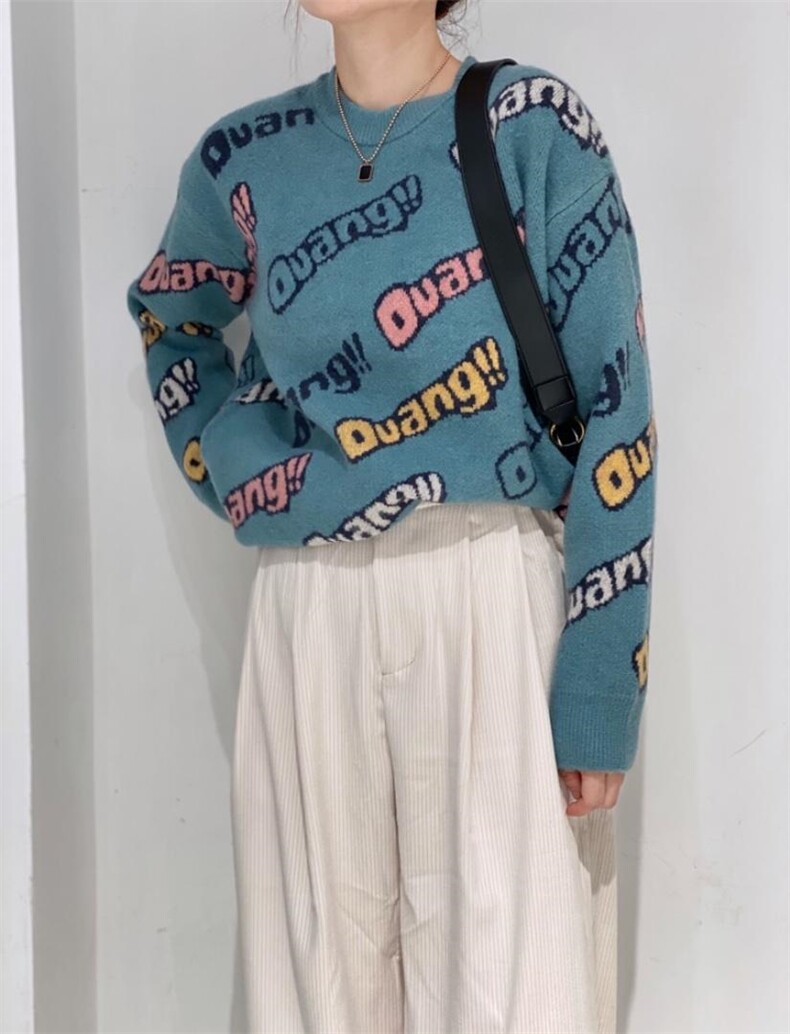 套头毛衣，女装针织衫/毛衣，驿谷