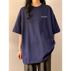 中性女装潮字母印花百搭圆领短袖T恤半袖上衣男女班服S1258-P25，男装T恤，电商C310-1