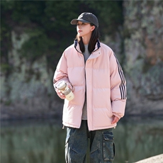 ！冬季条纹五防立领加绒加厚棉衣情侣撞色棉服外套MY7777-p68，男装棉衣，星座610B-1