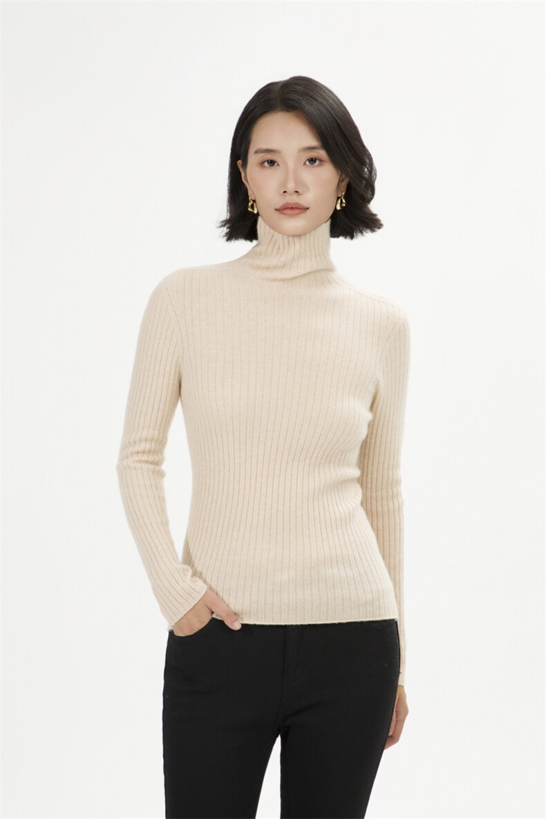 2024年秋冬新款女金丝轻松穿出高级感一线成衣修身打底衫百搭通勤,女装羊绒衫,巾兮羊绒