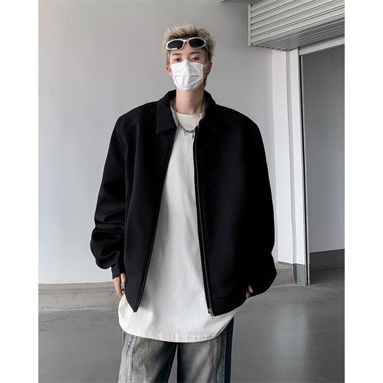 秋男夹克衫拉链字母刺绣有垫肩外套JK769P75,男装夹克,星座1013-1