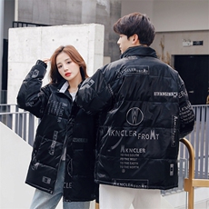 现货潮牌鲨鱼皮高端品质立领韩版大码情侣羽绒服面包服男外套短款，男装羽绒服，星座301D-5(原星座1415）