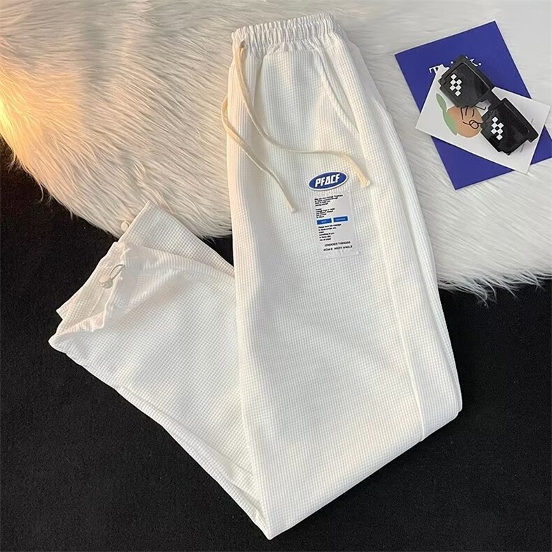 美式网红炸街束脚华夫格抽绳卫裤JQ89P25，男装休闲裤，星座1116-2