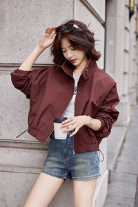 红外套女短款风衣2025新款时尚休闲百搭棒球服派克夹克上衣图片