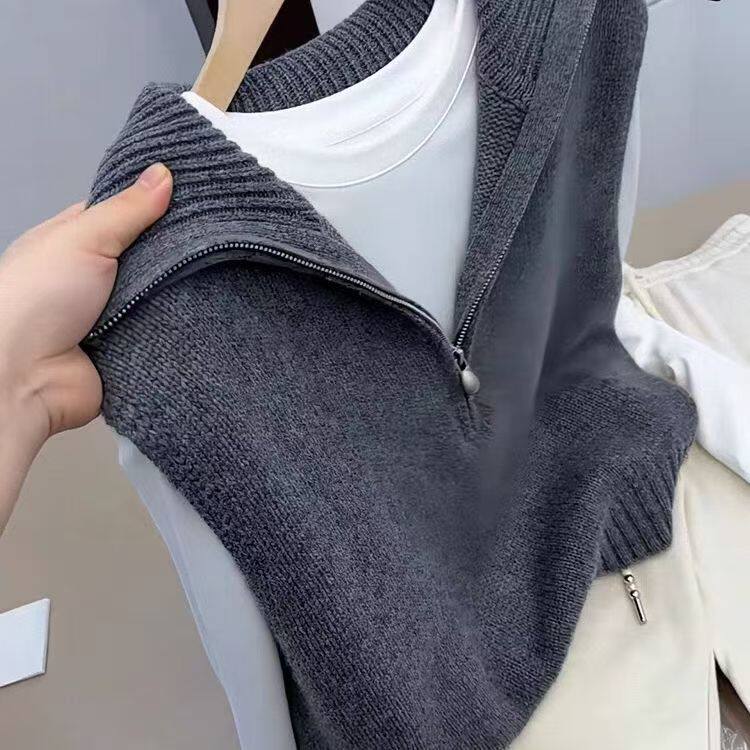 2025年秋季适中常规马甲拉链时尚百搭，女装马甲，胜酷羊绒