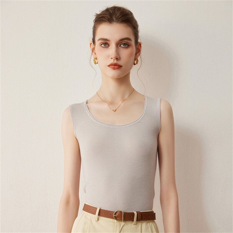 2025年秋季新款百搭女士无袖套头抽条吊带，女装羊毛衫，蚂蚁派对工厂直营店