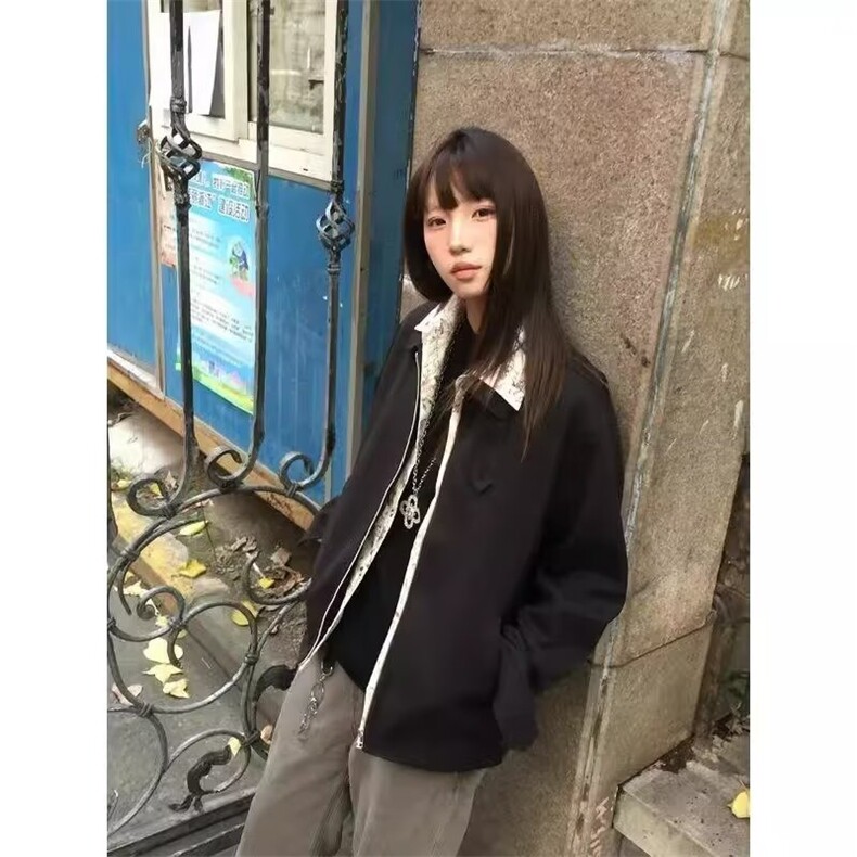 高级花里假两件衬衫拉链夹克Cleanfit秋季上衣外套男WLAK144-P75,男装夹克,星座1008