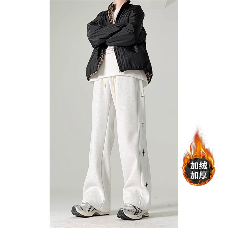 秋冬刺绣星星差价大XZ806-常规：CK03009-P48加绒:CK03009加绒P58,男装休闲裤,四季星座806