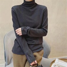 半高领打底衫，其它，简单小珍