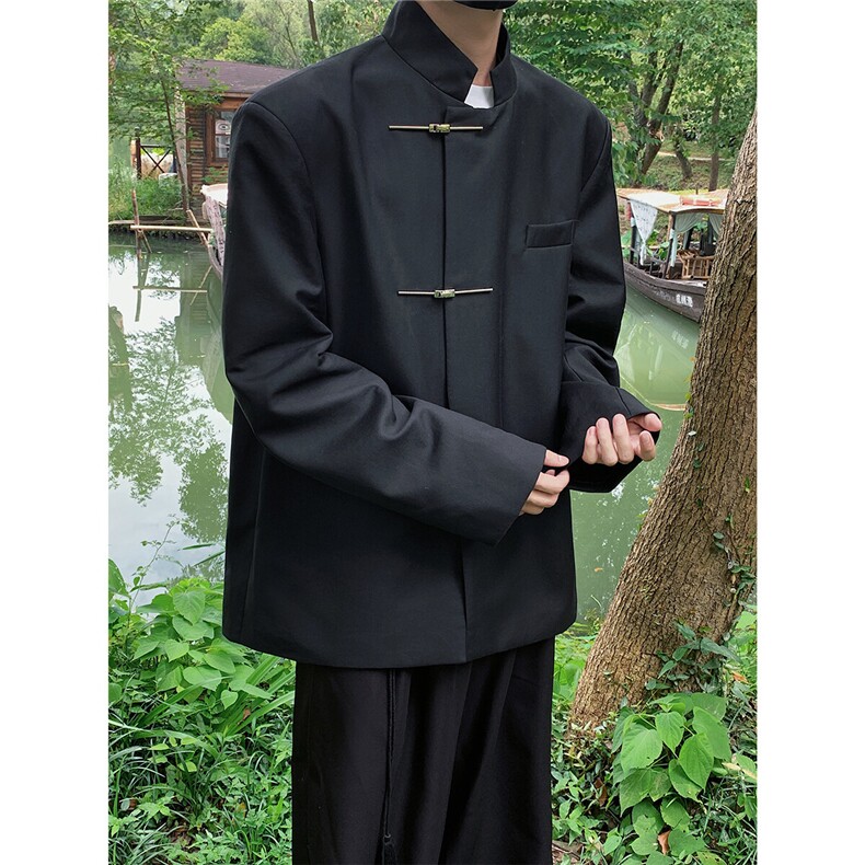 2025新中式金属搭扣设计西服男大码M-5XL情侣外套XF77858P85控138,男装西服,星座227-7