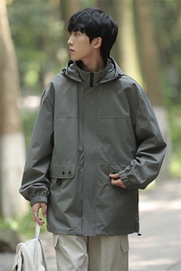 新款连帽冲锋衣夹克男山系户外潮流宽松休闲外套A238-JK2305-P68图片