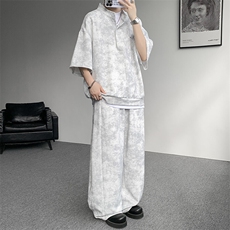 可拆开卖！立领POLO衫短袖t恤套装男生休闲运动青少年搭配帅气夏，男装T恤，电商B312