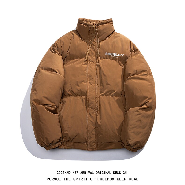 白鸭绒白底22冬季潮流休闲百搭字母印花立领羽绒服YR225P195,男装羽绒服,电商A247-1