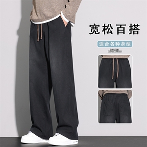 男士牛仔裤2026春季新款美式高街潮牌宽松直筒休闲裤K6678-P52图片