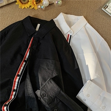 纯棉高品质TB织带牛津纺全棉情侣装长袖衬衣棉CS013，男装衬衫，电商A426-1(原A430-1)