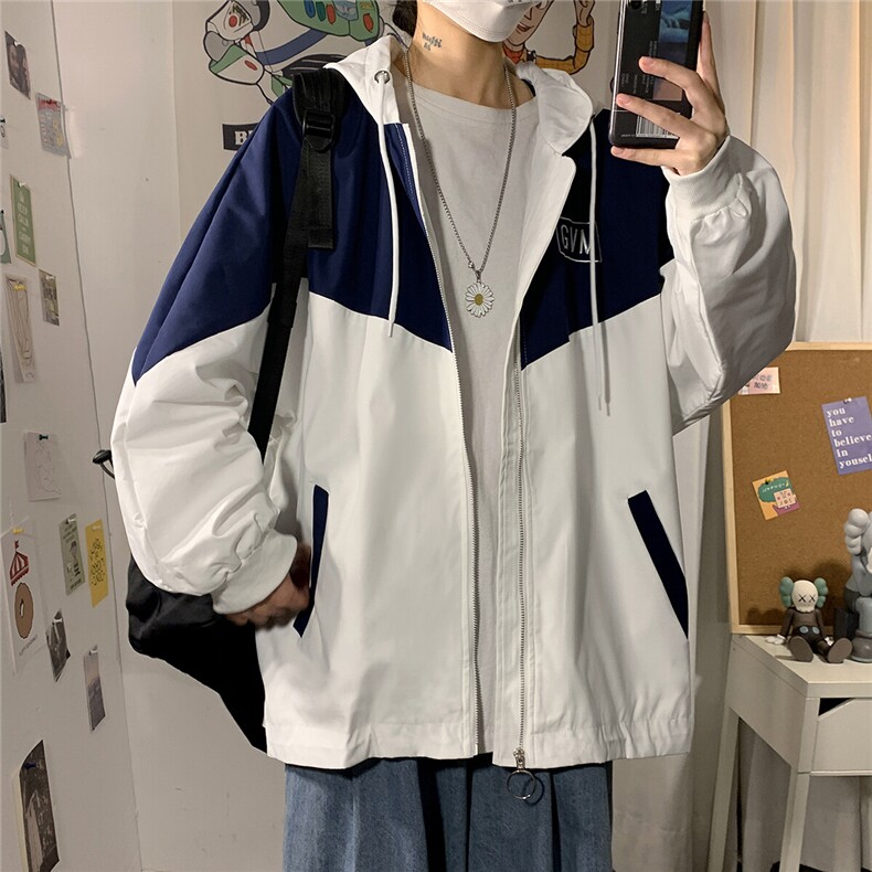 1港风冲锋衣男休闲情侣大码中性日系外套男宽松工装7108P50控68,男装夹克,星座226-2