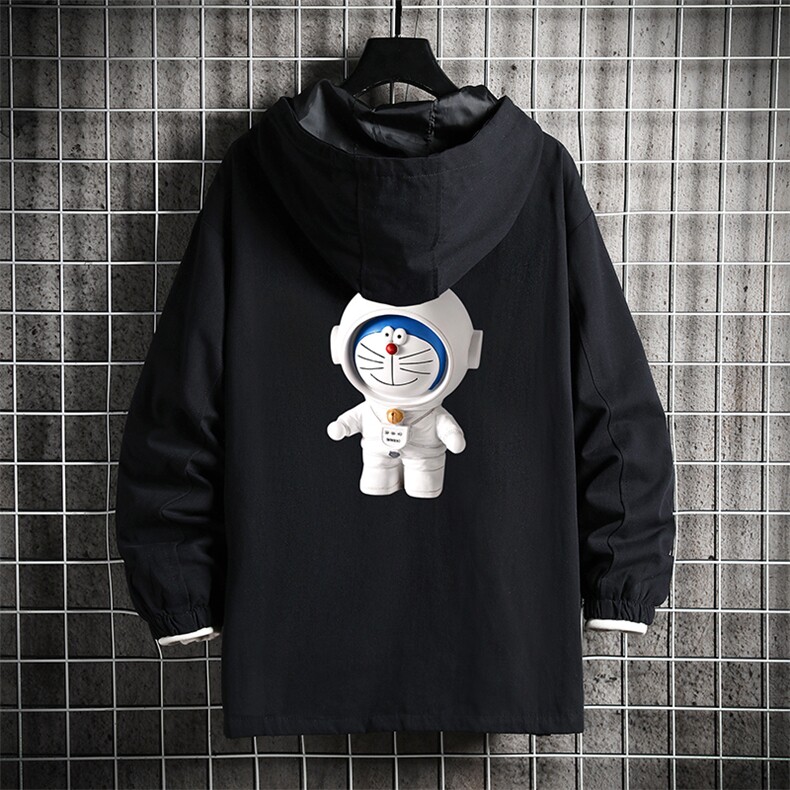 JK41233-P85 纯棉连帽夹克男士大码工装夹克男 网格图片