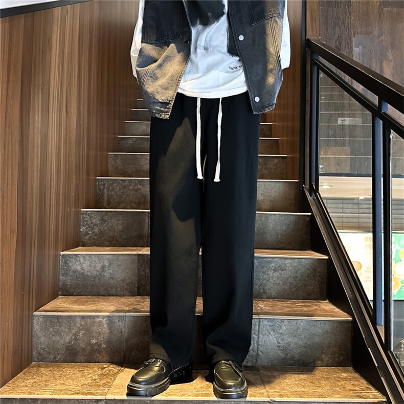 k1064-p55-控78M-5XL立体印花港风高阶宽松牛仔裤微喇,男装牛仔裤,星座116